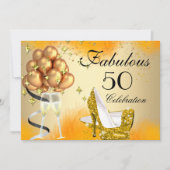 Fabulous 50 Cream Gold Yellow High Heels, zaterdag Kaart (Voorkant)