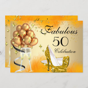 Fabulous 50 Cream Gold Yellow High Heels, zaterdag Kaart