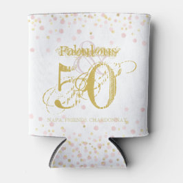 Fabulous & 50 Elegant Birthday Gold Pink Label Blikjeskoeler