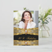 Fabulous 50 Elegant Diamond Gem Gold Black Foto 4 Kaart (Staand voorkant)