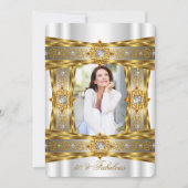Fabulous 50 Elegant Diamond Gem Gold White Foto Kaart (Voorkant)