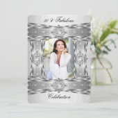 Fabulous 50 Elegant Diamond Gem Silver White Foto Kaart (Staand voorkant)