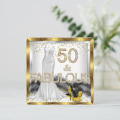 Fabulous 50 Elegant Dress High Heels Party Kaart (Staand voorkant)