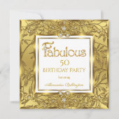 Fabulous 50 Elegant Elite Gold-feest Kaart (Voorkant)