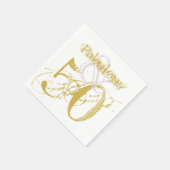 Fabulous & 50 Elegant Goud Roze Verjaardag Haar Servet (Hoek)