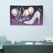 Fabulous 50 Elegant Paars Girl 50e verjaardag Spandoek (Beurs)