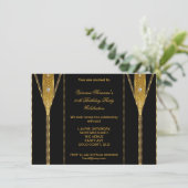 Fabulous 50 Elegant Zipper Diamond Gem Gold Black Kaart (Staand voorkant)