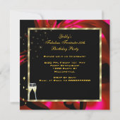 Fabulous 50 Fantastic Abstract Red Gold 2 Kaart (Achterkant)