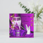 Fabulous 50 Fantastic Paars High Heels Birthday Kaart (Staand voorkant)