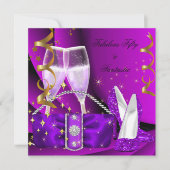 Fabulous 50 Fantastic Paars High Heels Birthday Kaart (Voorkant)