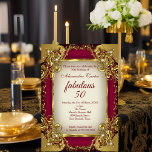 Fabulous 50 Foto: Bourgogne rode beige Gold Party Kaart<br><div class="desc">Foto: Elite burgundy red beige Golden 50th Birthday Party Gold, White Elegant and Invitation. Elegant perenkant demask lijst. Elke ouderdag. Pas je aan met je eigen details en leeftijd. Sjabloon voor elke geboortedag, zoet 16, 16th, Quinceanera 15th, 18th, 20th, 21th, 30th, 40th, 50th, 60th, 70th, 80th, 90, 100th, een geweldig...</div>