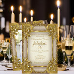 Fabulous 50 Fotobeige Golden Pearl jarig Kaart<br><div class="desc">Foto: Elite koffiebeige Golden 50th Birthday Party Gold, White Elegant and Invitation. Elegant perenkant demask lijst. Elke ouderdag. Pas je aan met je eigen details en leeftijd. Sjabloon voor elke geboortedag, zoet 16, 16th, Quinceanera 15th, 18th, 20th, 21th, 30th, 40th, 50th, 60th, 70th, 80th, 90, 100th, een geweldig product voor...</div>