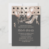 Fabulous 50 Geometric Gold High Hiel Dag Kaart (Voorkant)