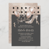 Fabulous 50 Geometric Gold High Hiel Dag Kaart (Voorkant / Achterkant)