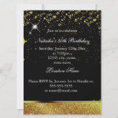 Fabulous 50 Glitter Gold Hiel Glitzy Glam Party Kaart (Achterkant)