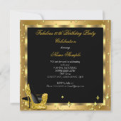 Fabulous 50 Gold Champagne High Heels 2 Kaart (Achterkant)