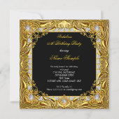 Fabulous 50 Gold Diamond op de Zwarte Dag Partij Kaart (Achterkant)