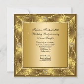 Fabulous 50 Gold High Heels-feest op zaterdag Kaart (Achterkant)