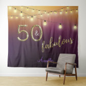 Fabulous 50 Gold Paars lampjes Foto achtergrond Wandkleed (In Situ (horizontaal))