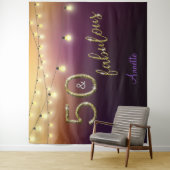 Fabulous 50 Gold Paars lampjes Foto achtergrond Wandkleed (In situ)