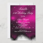 Fabulous 50 Hot-Pink High-Hiel-feest Kaart (Achterkant)