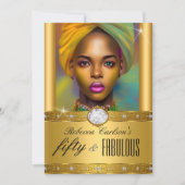 Fabulous 50-jarige foto Gold Diamonds Kaart (Voorkant)