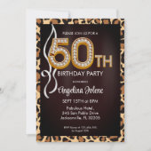 Fabulous 50 Leopard Print Verjaardagsfeest Kaart (Voorkant)