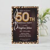 Fabulous 50 Leopard Print Verjaardagsfeest Kaart (Staand voorkant)