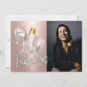 Fabulous 50 Modern Roos Gold Queen 50th Birthday Kaart (Voorkant)