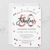 Fabulous 50 | Modern Roos goudborsgeborsteld op zo Kaart (Voorkant)