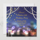 Fabulous 50 Red Heels Champagne Birthday Party Kaart (Achterkant)