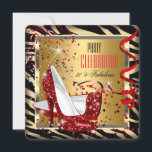 Fabulous 50 Red Heels Zebra Gold 50th Birthday Kaart<br><div class="desc">Fantastische 50 Red Gold Zebra Birthday Party. Rood en zwart feest. Red High Hiel Shoes, White Gold en Silver. Uitnodiging. Alle Occasies Partij. Fabuleus product voor vrouwen, meisjes. Alle Design zijn auteursrecht! Inhoud en Design © 2000-2015 Zizzago™ ® © (handelsmerk) en het zijn licentiegevers, Zizzago heeft dit ontwerp gemaakt. NOTA...</div>