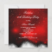 Fabulous 50 Red High Hiel Birthday Party Kaart (Achterkant)