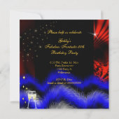 Fabulous 50 Red Royal Blue High Heels Gold Kaart (Achterkant)