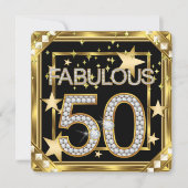 Fabulous 50 Retro Glamor Hollywood Gold Lijst 2 Kaart (Voorkant)