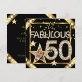 Fabulous 50 Retro Glamor Hollywood Gold Photo Kaart (Voorkant / Achterkant)