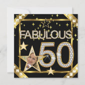 Fabulous 50 Retro Glamor Hollywood Gold Photo Kaart (Voorkant)