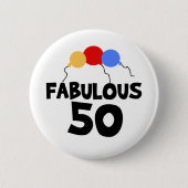 Fabulous 50 ronde button 5,7 cm (Voorkant)