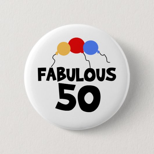 Fabulous 50 ronde button 5,7 cm (Voorkant)