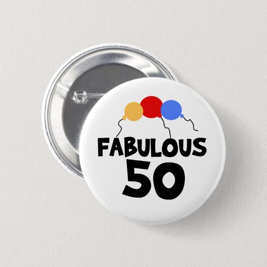 Fabulous 50 ronde button 5,7 cm (Voorkant /achterkant)
