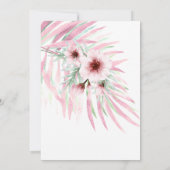 Fabulous 50 Roze Groene Bloemen witte Waterverf Kaart (Achterkant)