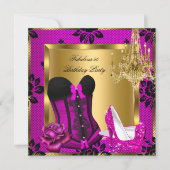 Fabulous 50 Roze plum Heels Chandelier Lace Corset Kaart (Voorkant)