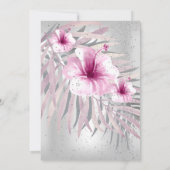 Fabulous 50  Roze Silver White hibiscus Kaart (Achterkant)