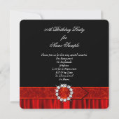 Fabulous 50 Silk Red Black Foto van Birthday Party Kaart (Achterkant)