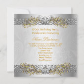 Fabulous 50 Silver Gold Butterfly-feest Kaart (Achterkant)