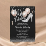 Fabulous 50 Silver High Heel Girl 50th Birthday Kaart<br><div class="desc">Fabulous 50 Silver High Heel Girl 50th Birthday Invitations.</div>