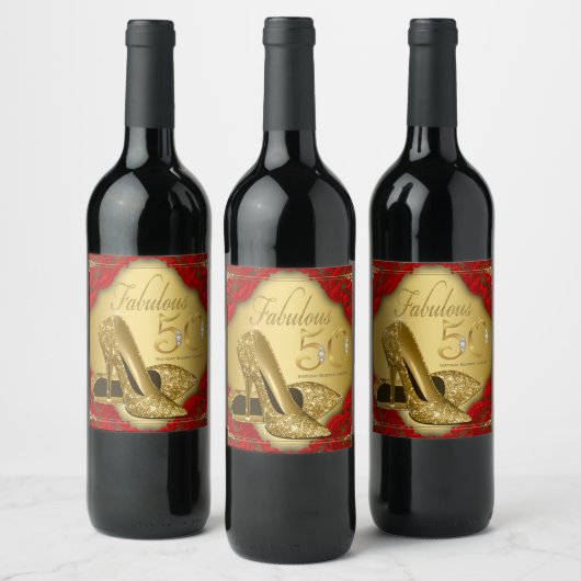 Fabulous 50 Verjaardags Wijn Labels Wijn Etiket (Flessen)
