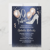 Fabulous 50 Zilver Hoge Heel Marine 50e Verjaardag Kaart (Voorkant)