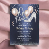 Fabulous 50 Zilver Hoge Heel Marine 50e Verjaardag Kaart