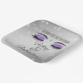 Fabulous 50 zwarte Paarse Glam-Borden Papieren Bordje (Gebogen)